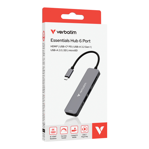 Verbatim USB-C Essentials Multiport Hub 6 Port