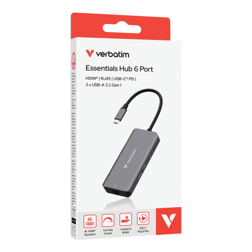 Verbatim USB-C Essentials Multiport Hub 6 Port