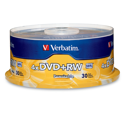 Verbatim DVD+RW 4.7G 4X VRB 30PK SP SERL