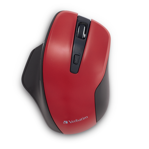 Verbatim Silent Ergo Wrls Blue LED Mouse - Red