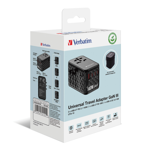 Verbatim UNIVERSAL TRAVEL ADAPTER UTA-10
