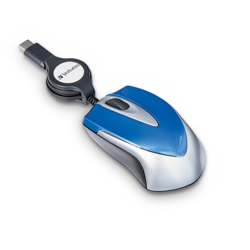 Verbatim USB-C(TM) Mini Optical Travel Mouse-Blue