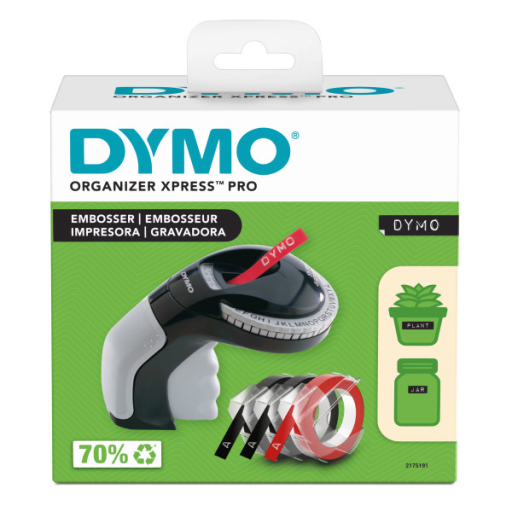 DYMO Organizer Express Pro Embossing Label Maker Kit with 3 Label Tapes