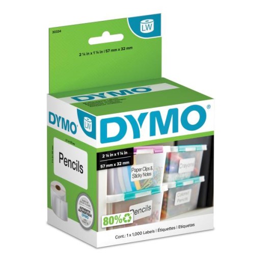 DYMO Authentic LW Multi-Purpose Labels, DYMO Labels for LabelWriter Printers, Great for FBA / FNSKU Barcodes, 1-1/4" x 2-1/4", 1 Roll of 1000