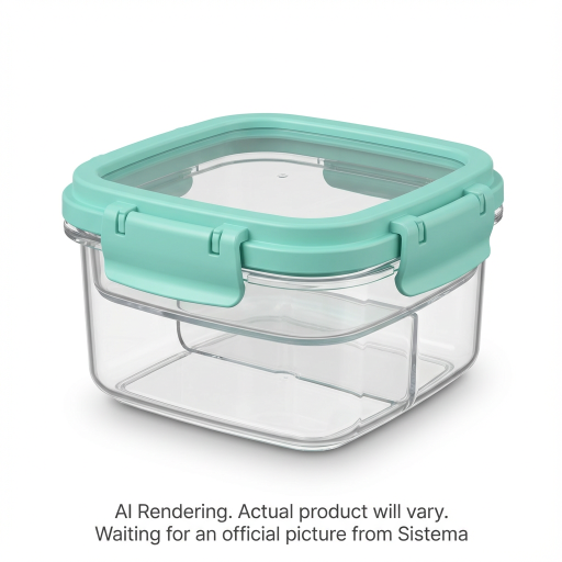 Sistema Snacks To Go Food Storage Container, 400 mL, Small Snack Container with Compartments, BPA-Free, Colour May Vary, 1 Pack