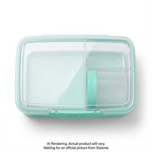 Sistema Bento Box To Go Lunch Box with Yogurt Container, 1.76 L, Colour May Vary, 1 Pack