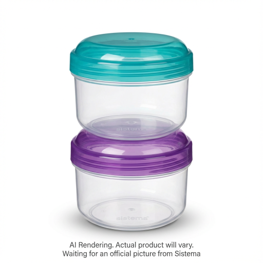 Sistema To Go PortionPod Food Storage Containers, 210 mL, Assorted Colours, 2 Pack