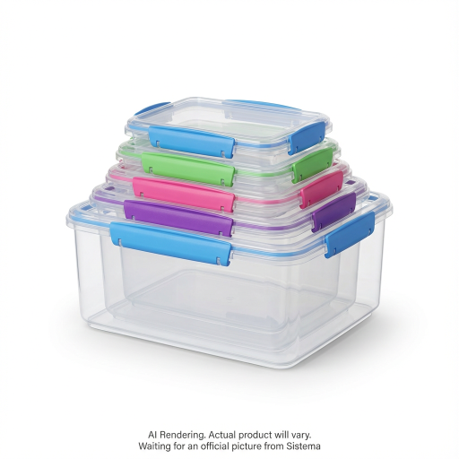 Sistema Nest It Food Storage Containers with Lids, 5 Pack
