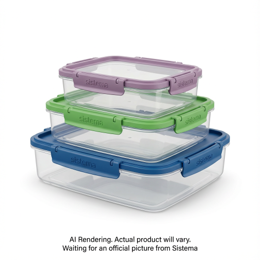 Sistema Nest It Food Storage Containers with Lids, 3 Pack