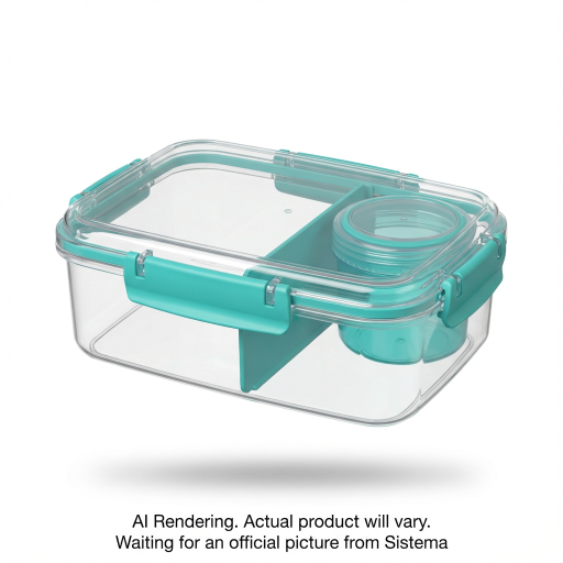 Sistema To Go Split Lunch Box, 1.1 L, Colour May Vary