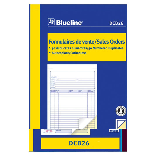 Sales Orders 3-1/2 x 6-1/2 in., duplicate DC21/DCB26