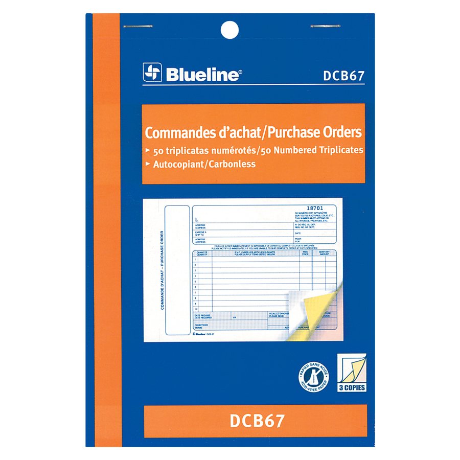 Purchase Orders 5-3/8 x 8 in., triplicate DC62/DCB67