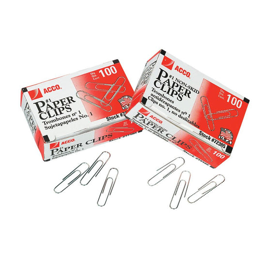 Silver Paper Clips - #1 (1-9/32")