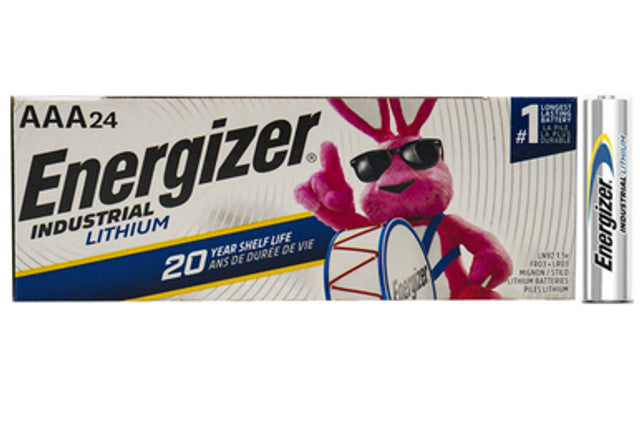 24-Pack AAA Energizer Industrial Lithium (LN92 / L92) Batteries