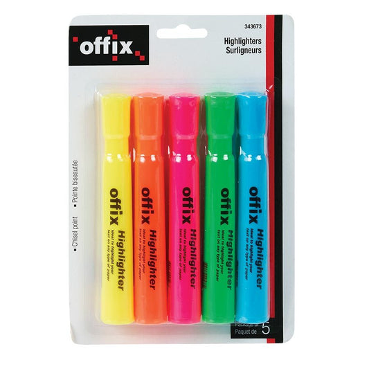Offix® Highlighter Set - Chisel Point