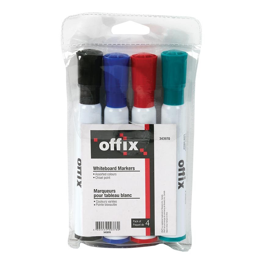 Offix® Dry Erase Whiteboard Marker Set - Chisel Point