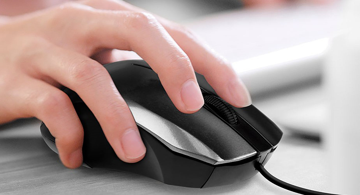 Xtech Mouse USB Wired 3D 3 Button Compact Optical