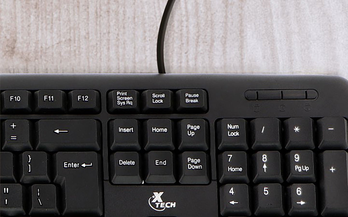 Xtech Keyboard Wired USB 104 Keys Black Win & Mac – Black