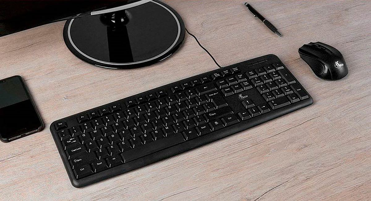 Xtech Keyboard Wired USB 104 Keys Black Win & Mac – Black