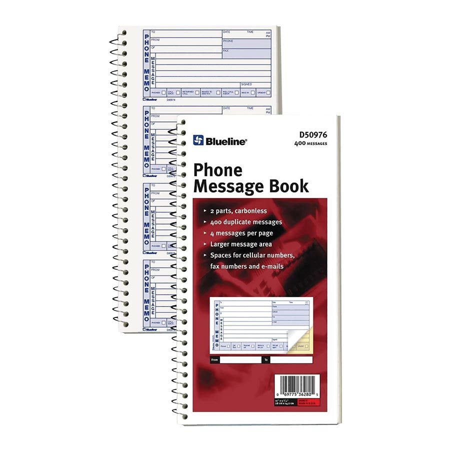 Phone Message Book 2 Pack