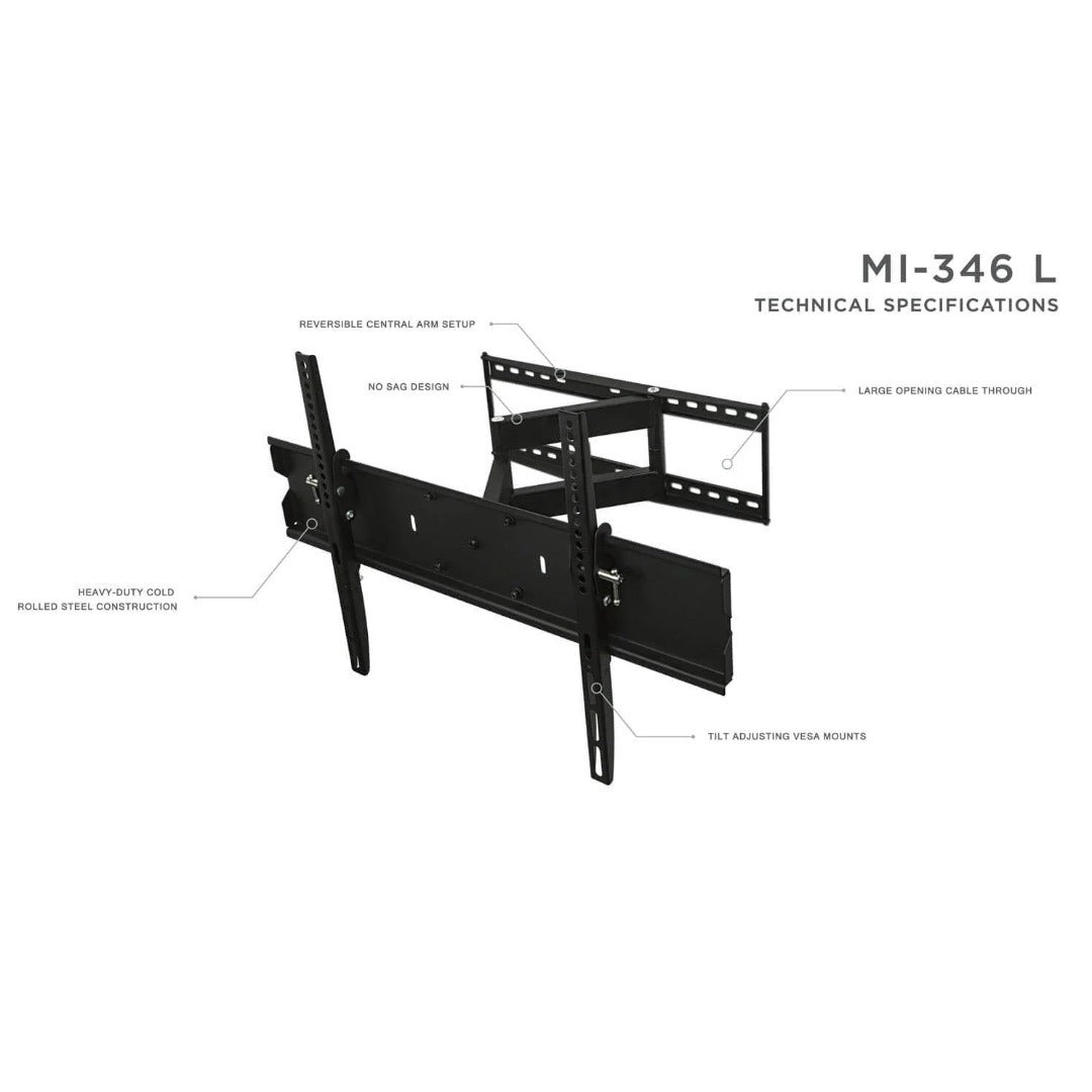 Mount-It! TV Mount Full Motion High Weight Capacity up to 65In 110lbs Swivel & Extension