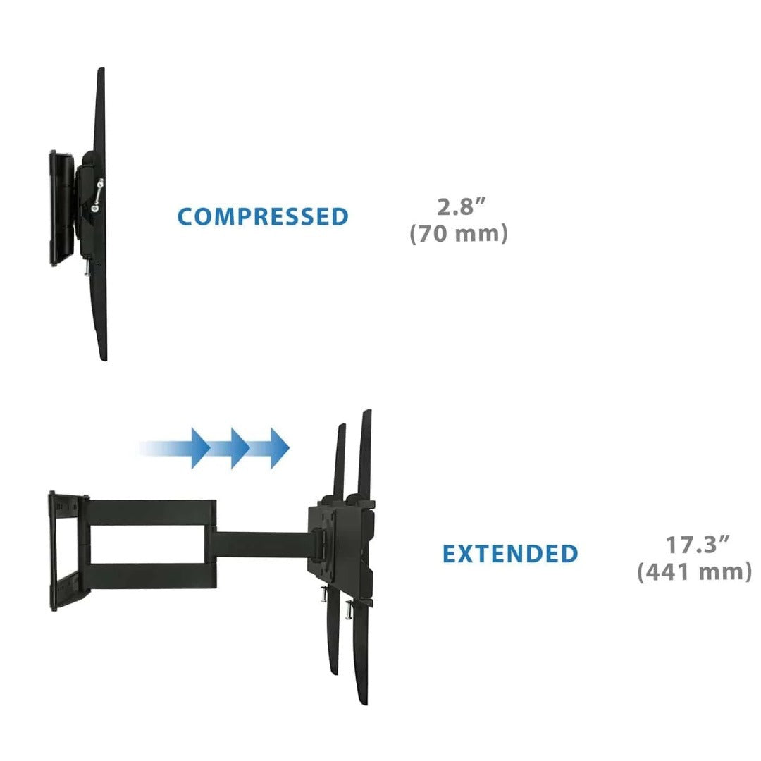 Mount-It! TV Mount Full Motion High Weight Capacity up to 65In 110lbs Swivel & Extension