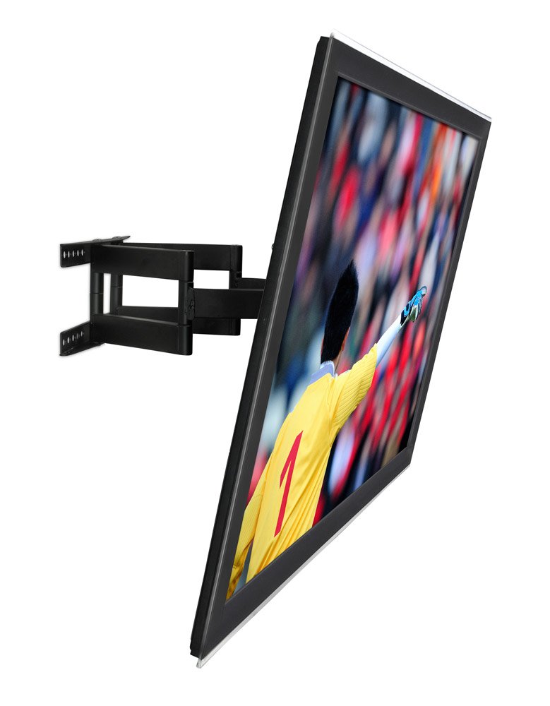Mount-It! TV Mount Full Motion 32 – 55In Flat TV Max 154lbs Articulating Tilt & Swivel Heavy Gauge Steel – Black