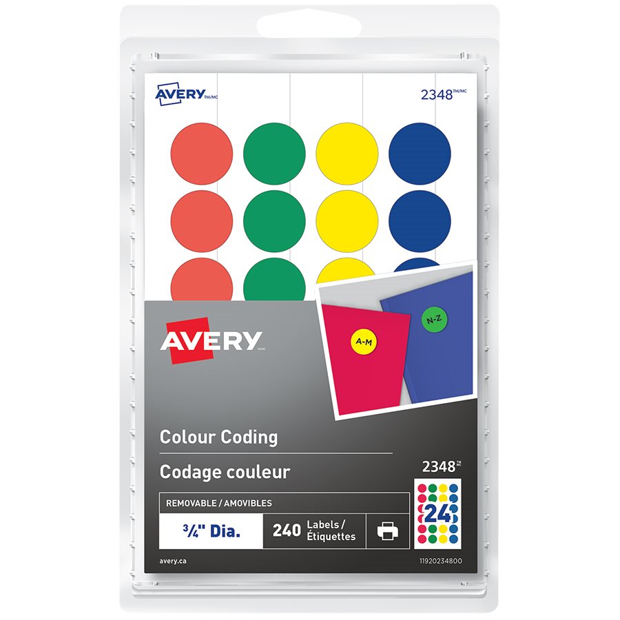 Self-Adhesive Colour Coding Labels 3/4"