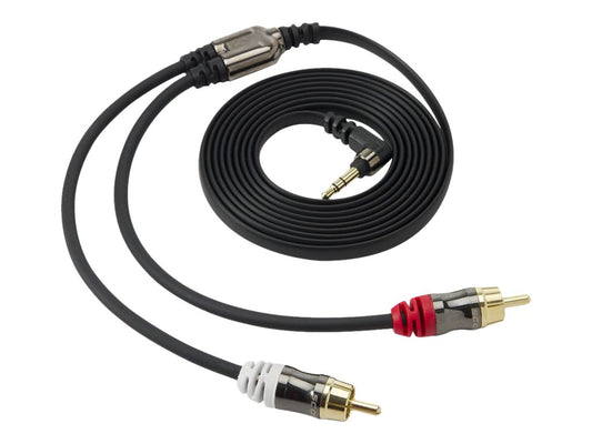 Scosche Auxiliary 3.5mm to RCA Audio Cable Premium 6ft Black