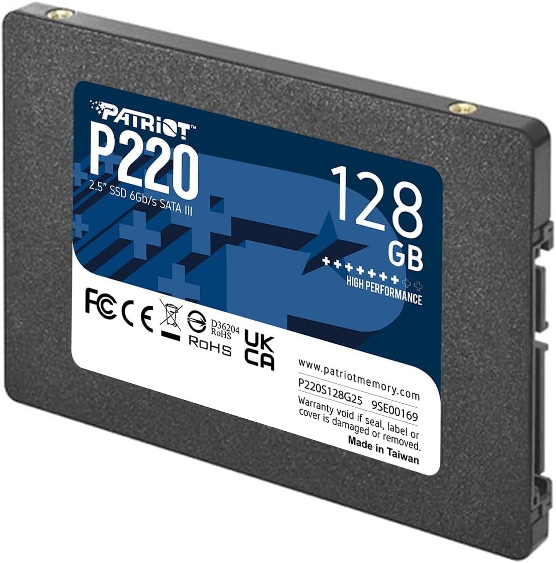 Patriot P220 128GB Internal SSD - SATA 3 2.5" - Solid State Drive - P220S128G25