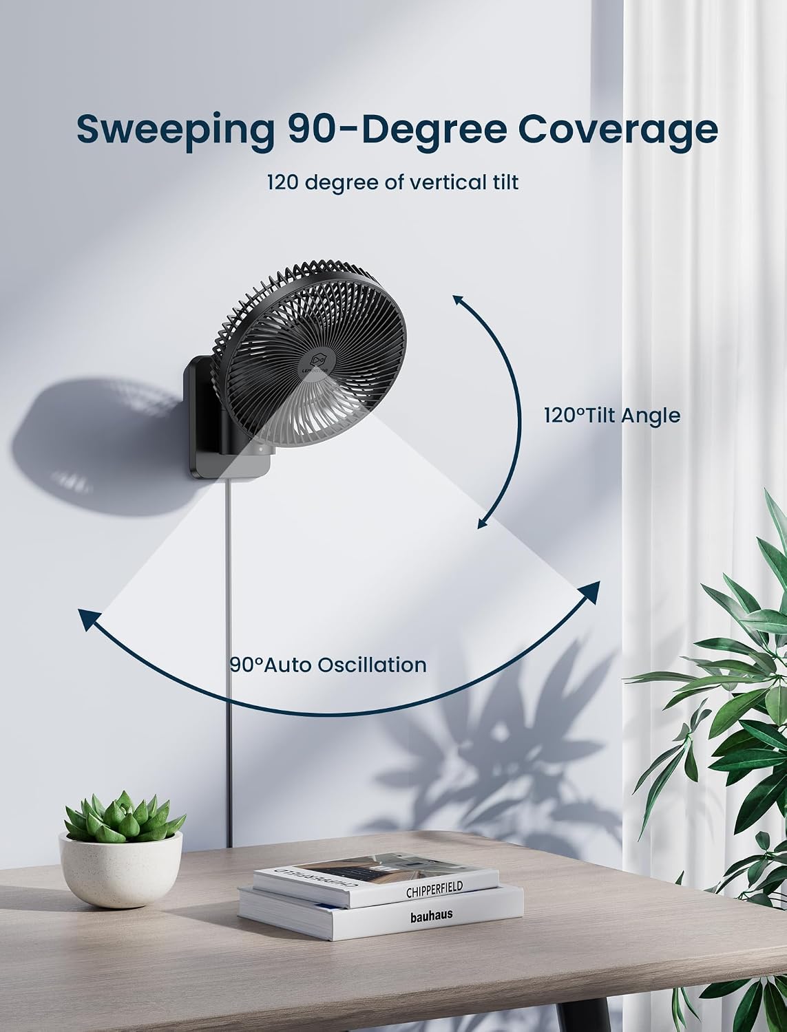 8.5-Inch Quiet Wall-Mounted Oscillation
