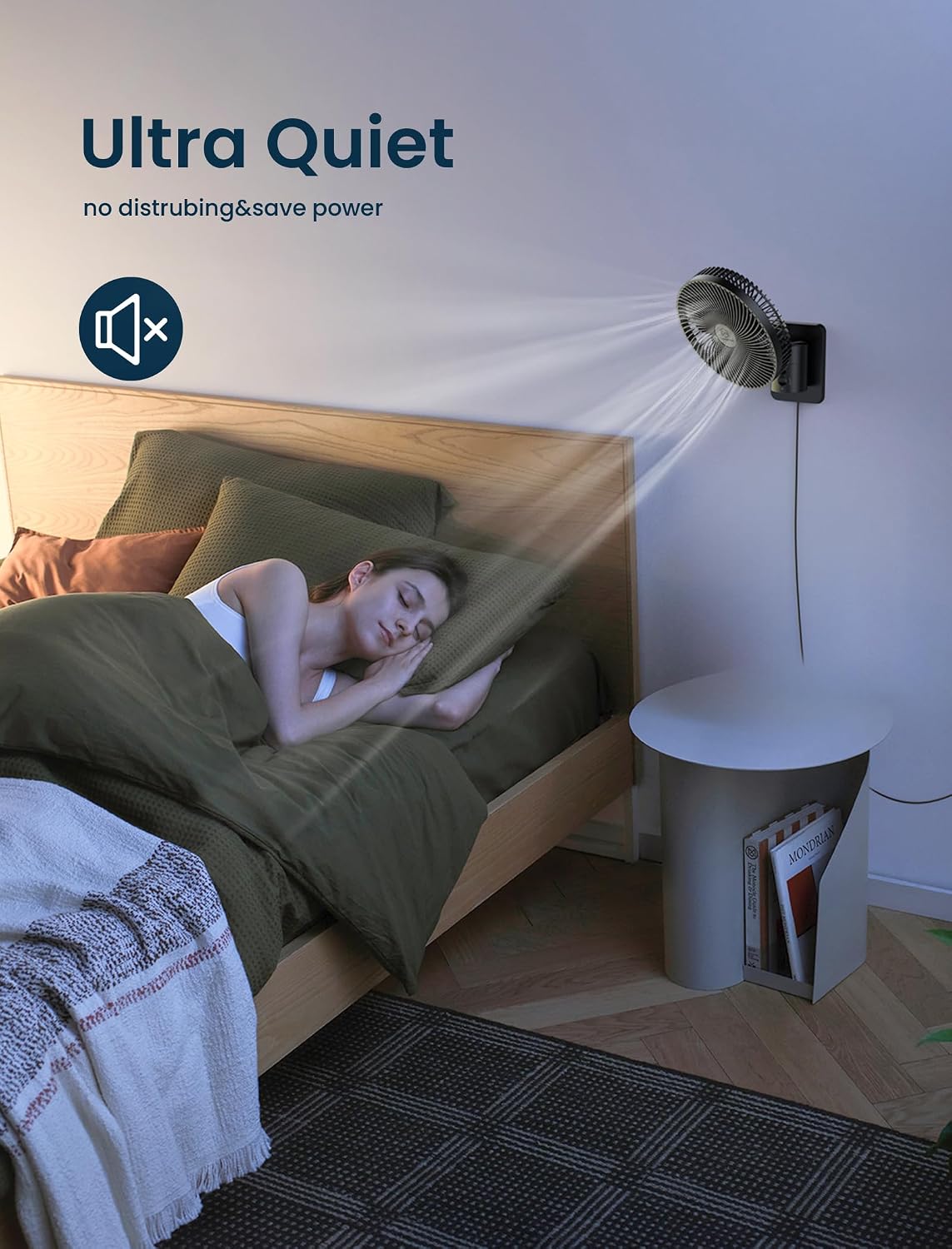 8.5-Inch Quiet Wall-Mounted Oscillation