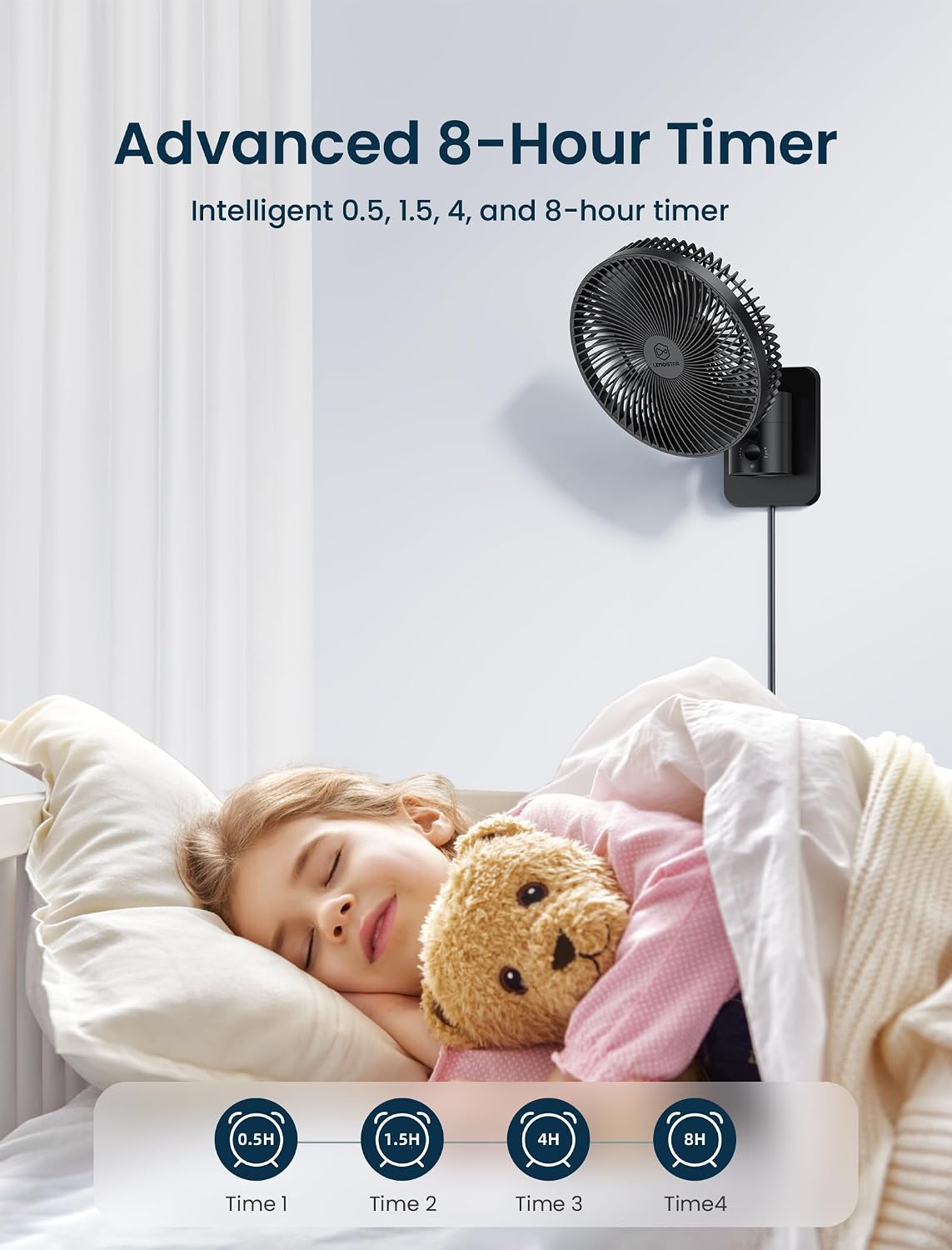 8.5-Inch Quiet Wall-Mounted Oscillation