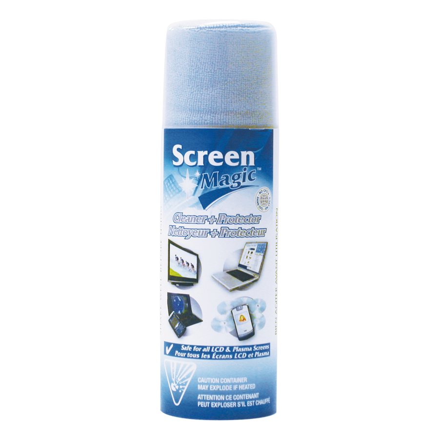 Screen Magic Cleaning Spray and Cloth, 16 oz. Spray and 12" x 12" Cleaning Cloth