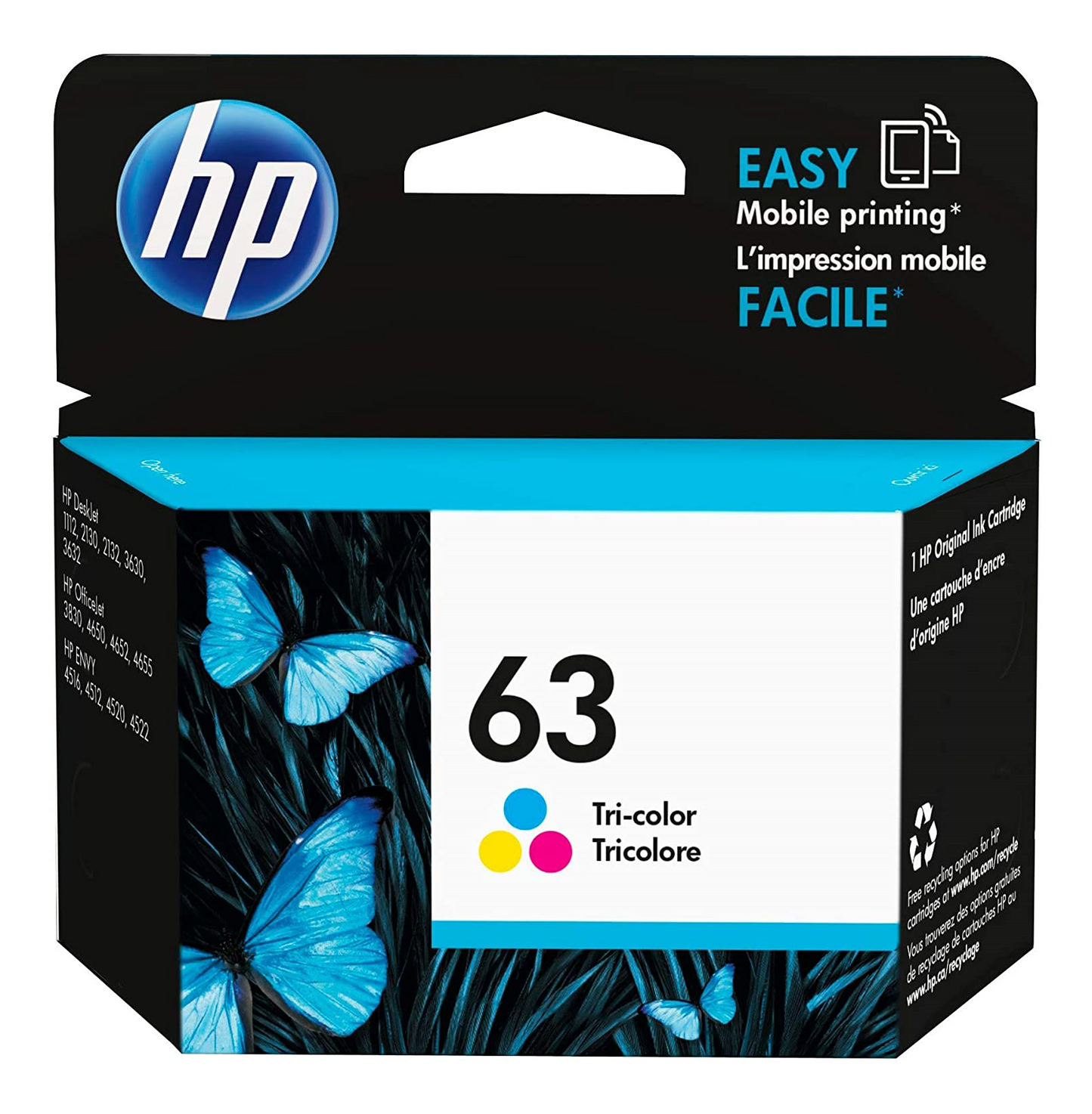 HP 63 Tri-color Ink Cartridge