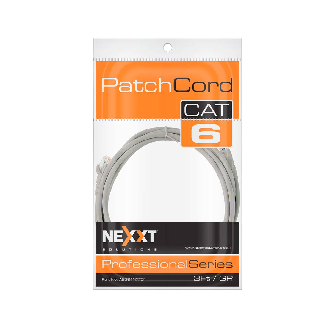 Nexxt Networking Cat6 7ft UTP Gigabit Ethernet Cable 4 Pairs 23AWG CMR UL ETL Verified – Gray