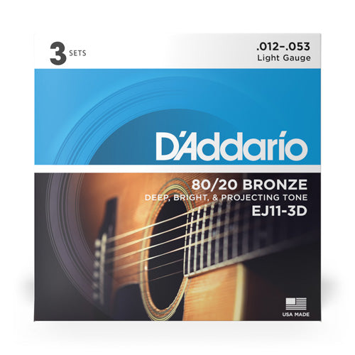 D'Addario EJ11 80/20 Bronze Light 12-53