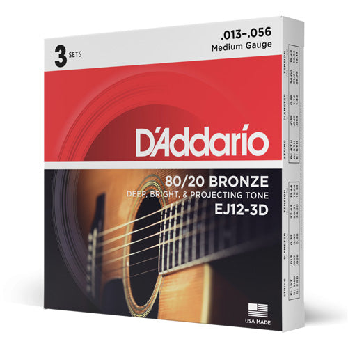 D'Addario EJ12 80/20 Bronze Medium 13-56