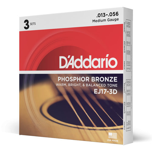 D'Addario EJ17 Phosphor Bronze MEDIUM 13-56