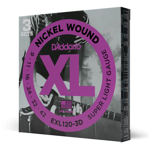 D'Addario EXL120 Nickel Wound SUPER LIGHT 09-42