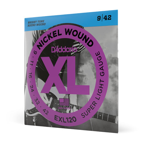 D'Addario EXL120 Nickel Wound SUPER LIGHT 09-42