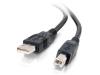 C2G 16.4ft USB A to USB B Cable - USB A to B Cable - USB 2.0 - Black - M/M - USB cable - USB to USB Type B - 16.4 ft