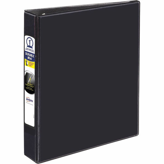 Avery® Durable View Binder 1" , Round Rings, 5-1/2" x 8-1/2" , Black