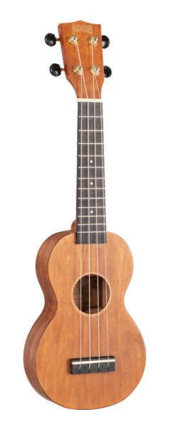 Mahalo Ukuleles - Slimline Series Soprano Ukulele With Carry Bag, Transparent Brown
