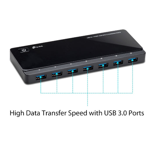 7-Port USB 3.0 Hub with 2 Power Charging ports