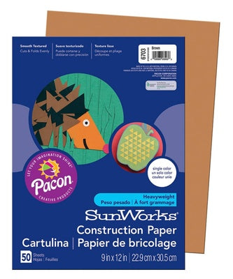 Sunworks Brown Construction Paper (Brown 9x12)