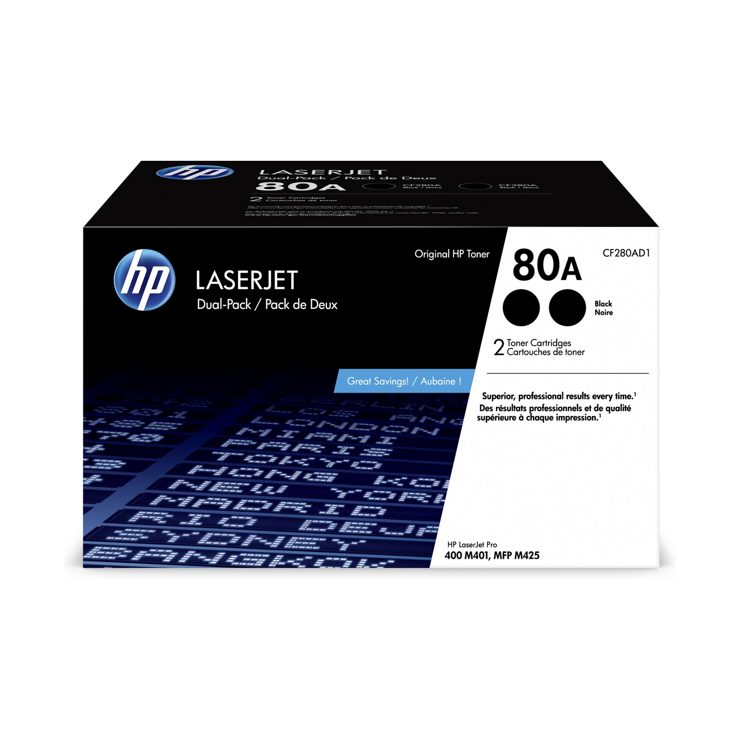 HP 80A BLACK DUAL LASERJET TONER CRTG