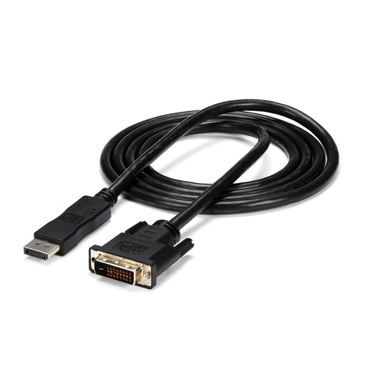 6ft (1.8m) DisplayPort to DVI Cable, DisplayPort to DVI Adapter Cable, Passive DP to DVI-D Video Converter, 1080p