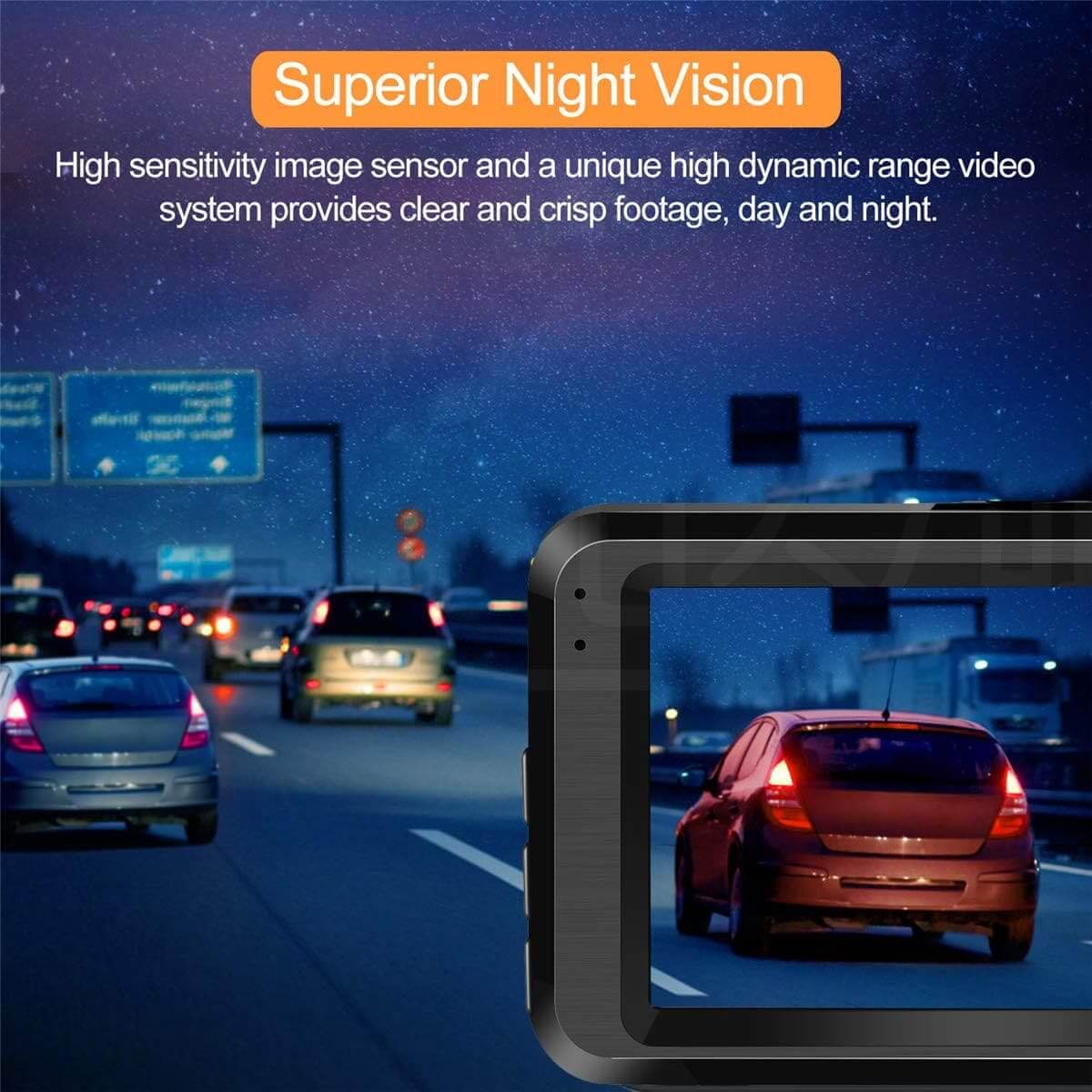 LDAS Dash Cam for Cars Front and Rear and SD Card Included