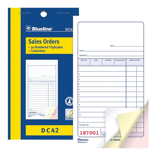 Sales Orders 3-1/2 x 6-1/2 in., triplicate DC42/DCB47